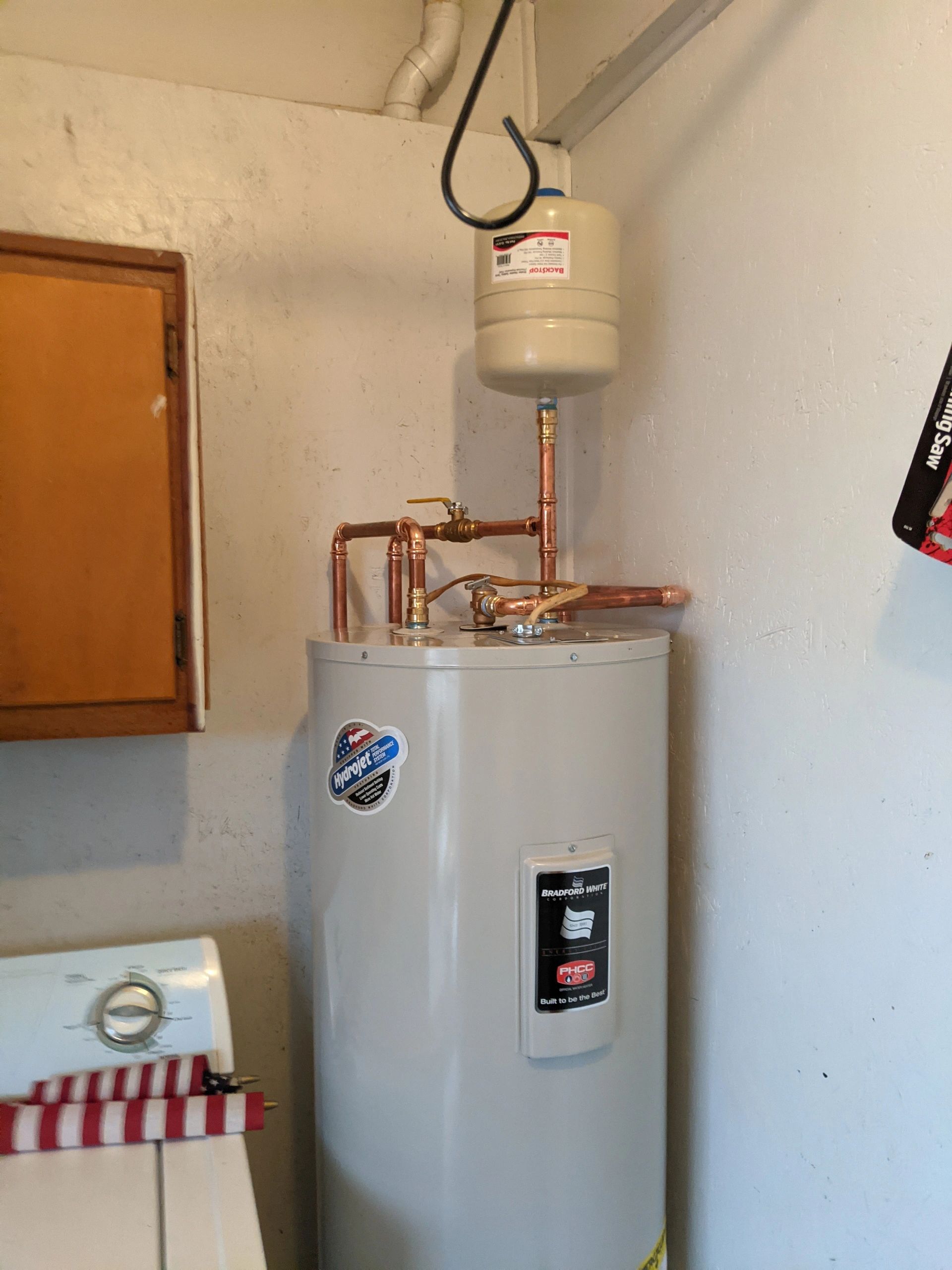 Traditional water heater installation